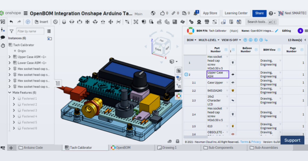 Onshape Integration with OpenBOM  (CAD - PLM integrations) by Neel SMARTEC 