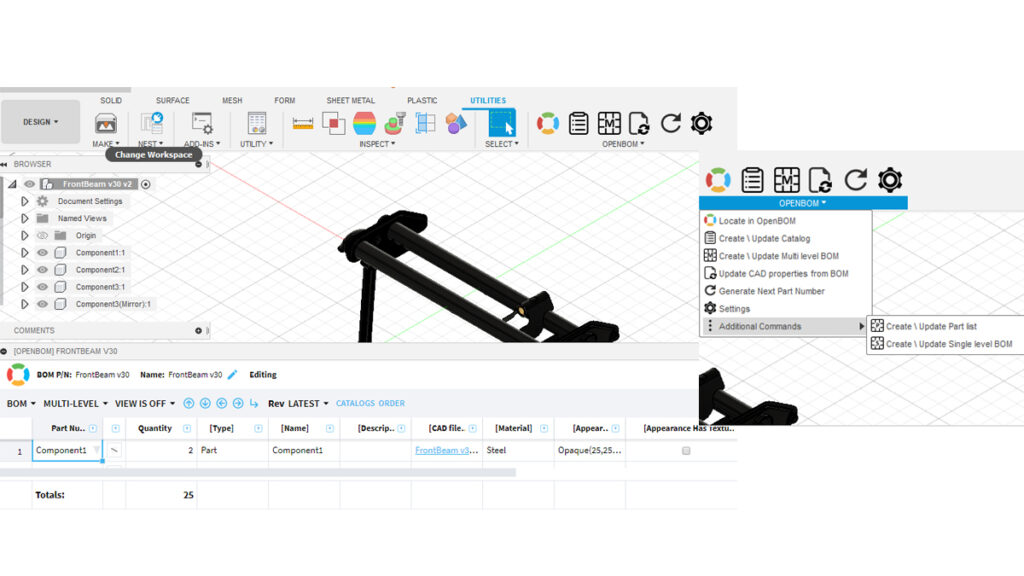 Autodesk Fusion360 Integration with OpenBOM from Neel SMARTEC