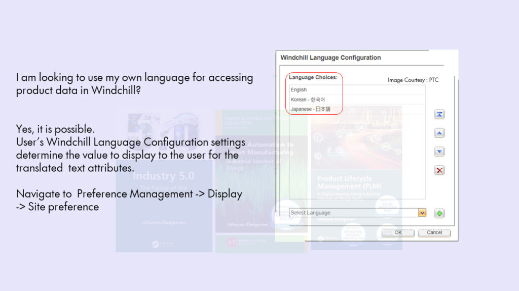 Neel SMARTEC Consulting Windchill13x PLM New Feature under Language