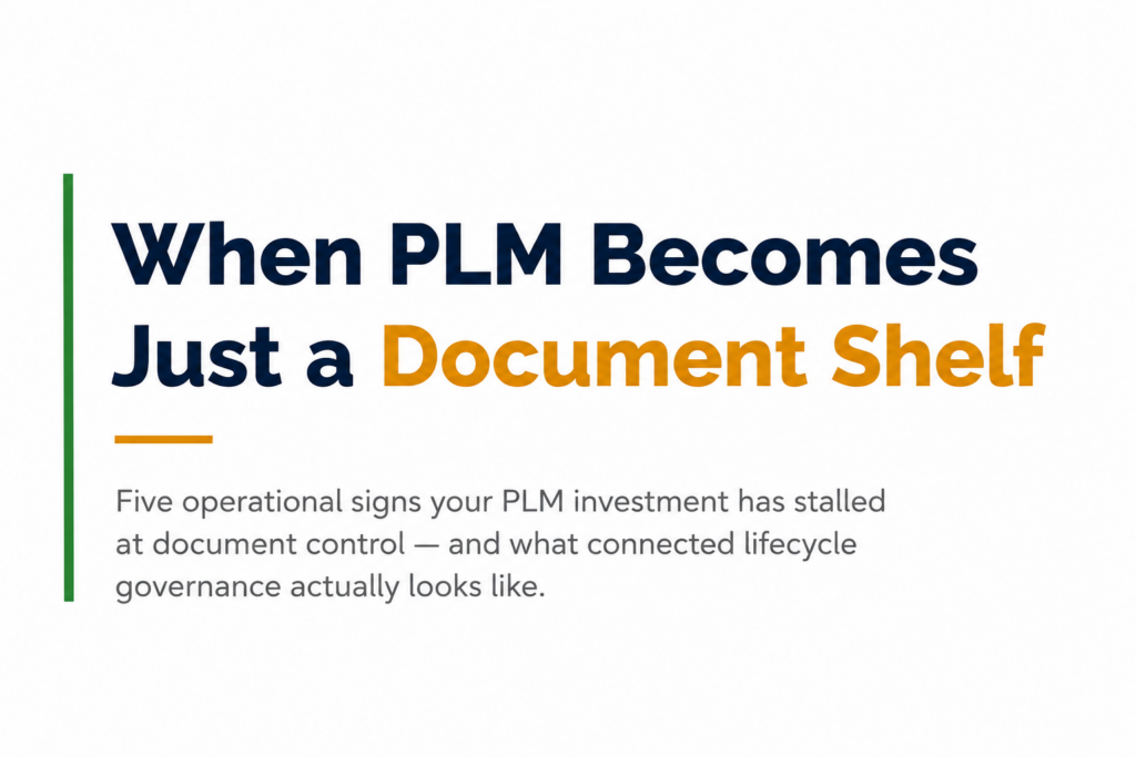 Manufacturing PLM process disconnect and document-centric lifecycle management